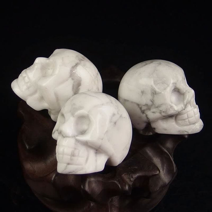 Decoración de Halloween con calavera de cristal natural de Olivenorma