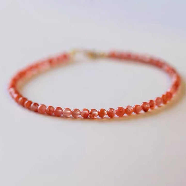 Pulsera de piedras preciosas energéticas de ágata roja Sunset Speed