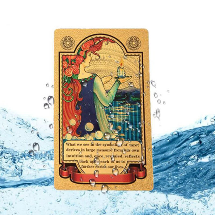 Cartas de tarot holográficas de adivinación de lujo premium de Olivenorma