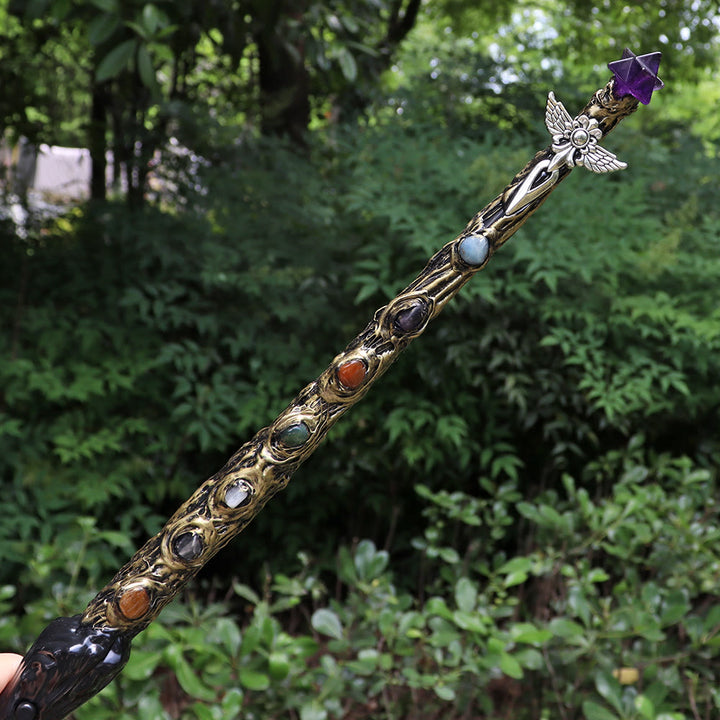 Varitas de cristal Merkaba de chakras naturales de Olivenorma
