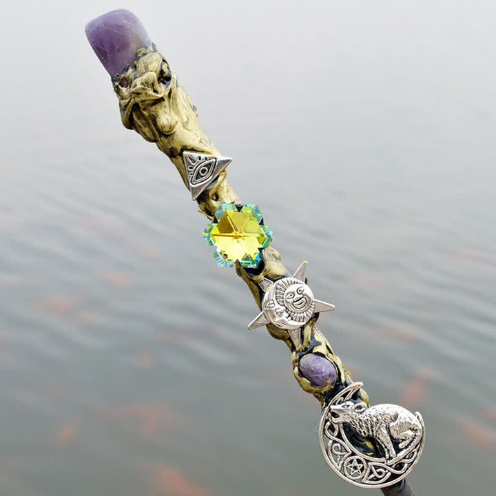 Varitas de cristal de hadas de la luna y el sol de Olivenorma