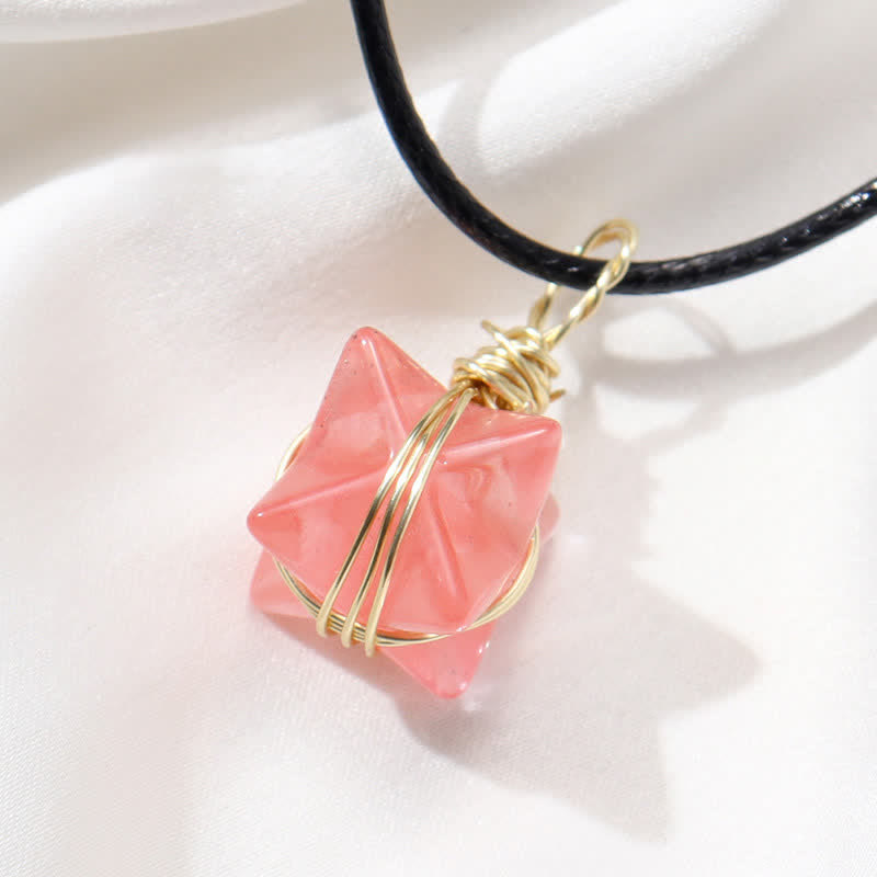 VEHÍCULO DE LUZ DIVINA - Collar Merkaba de Cristal 