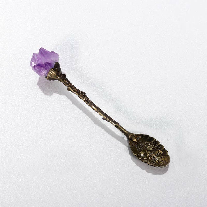 Cuchara decorativa de hierbas con forma de bruja de cristal de Olivenorma