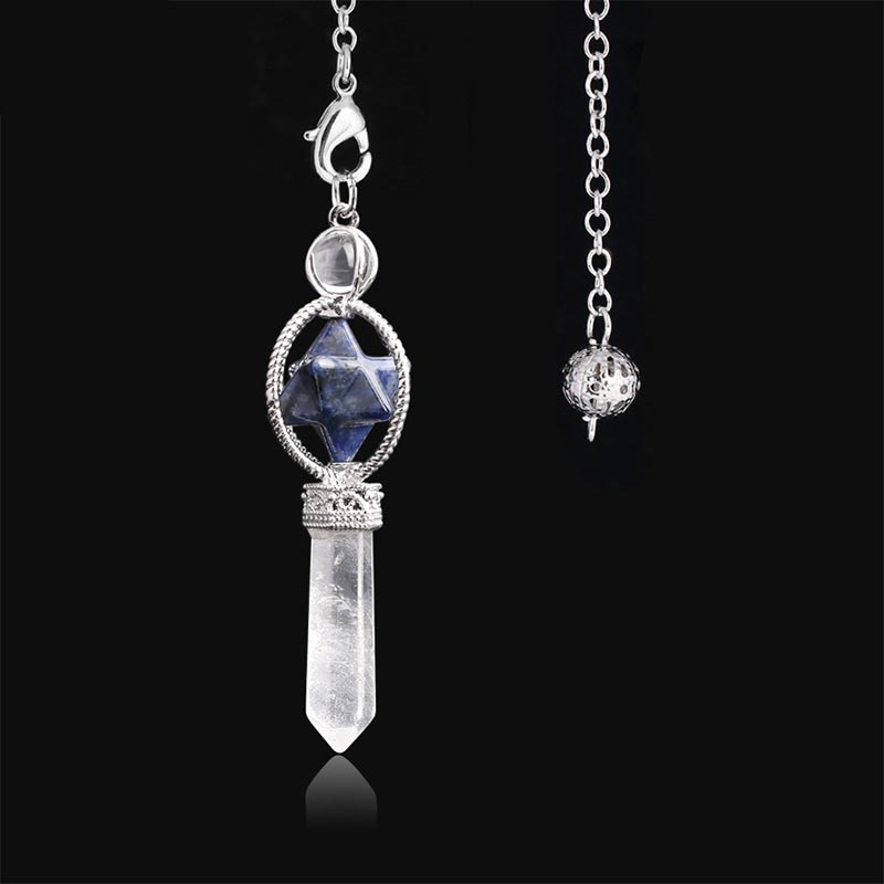 Péndulo de piedra de cristal natural. 