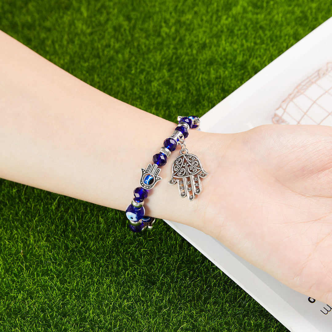 Pulsera de circón epoxi con colgante de ojo turco y ojo malvado de Olivenorma