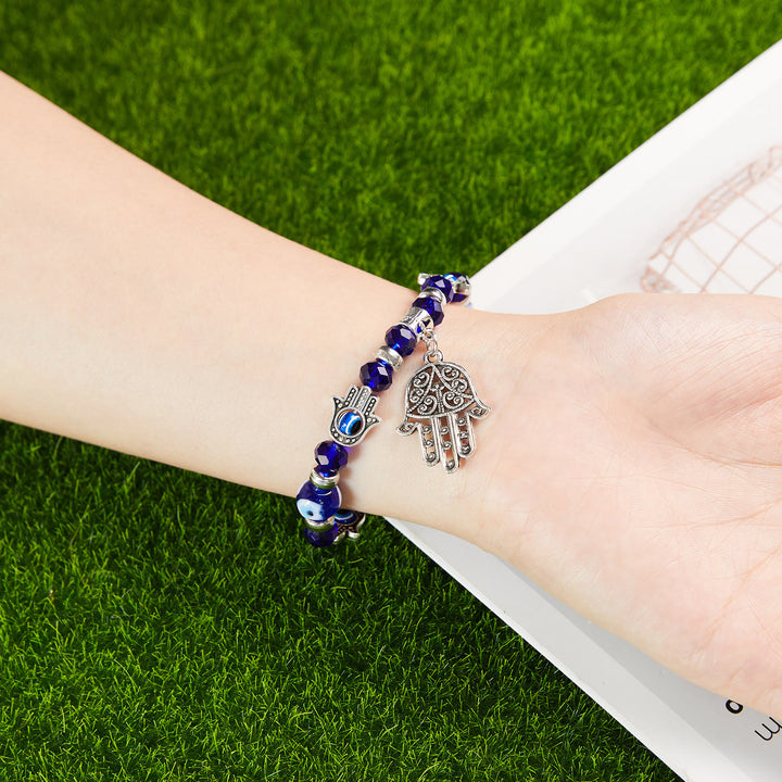 Pulsera de circón epoxi con colgante de ojo turco y ojo malvado de Olivenorma