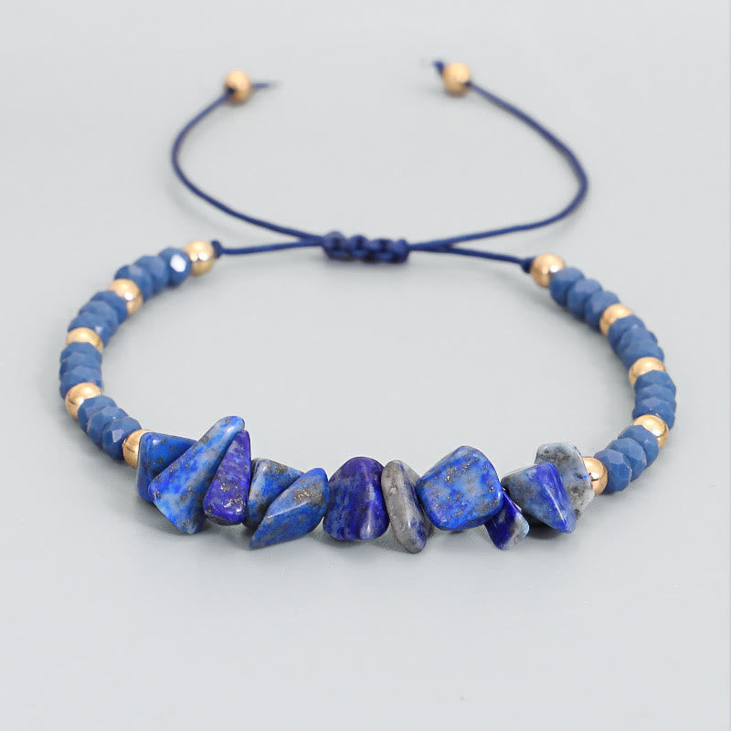 Pulsera de hilo de grava con cristales de Bohemia de Olivenorma 