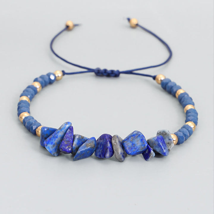 Pulsera de hilo de grava con cristales de Bohemia de Olivenorma 