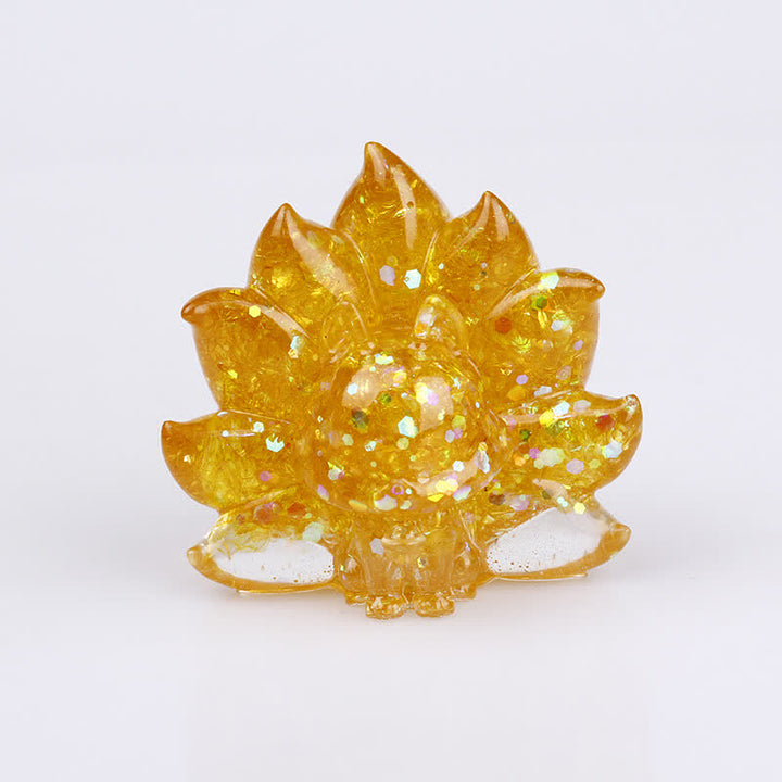 Decoración con piedras preciosas de zorro de cristal natural de Olivenorma