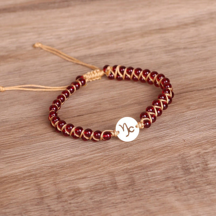 Pulsera envolvente de equilibrio curativo con cristales del zodíaco de Olivenorma 