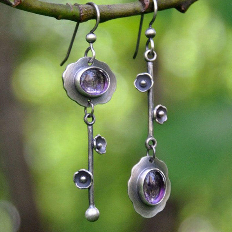 Pendientes retro de purificación de cristal