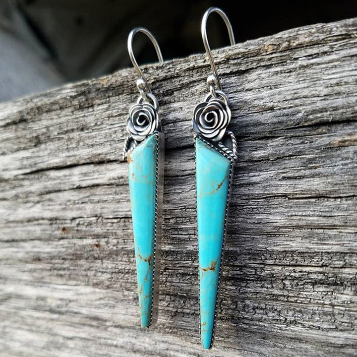 Pendientes de gotas de agua color turquesa 