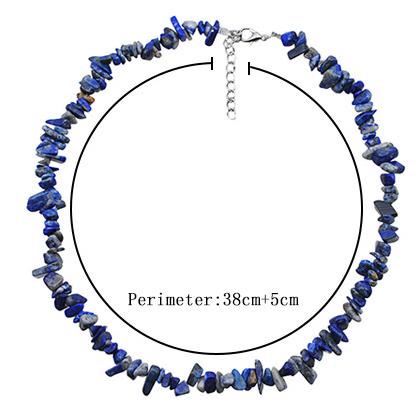 Collar de piedra de cristal pulida de forma irregular de Olivenorma
