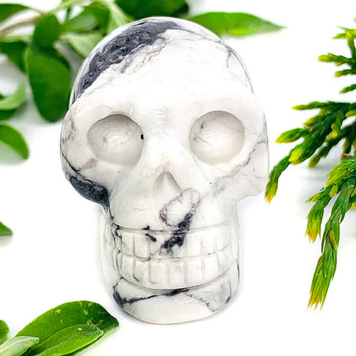 Decoración de Halloween con calavera de cristal natural de Olivenorma