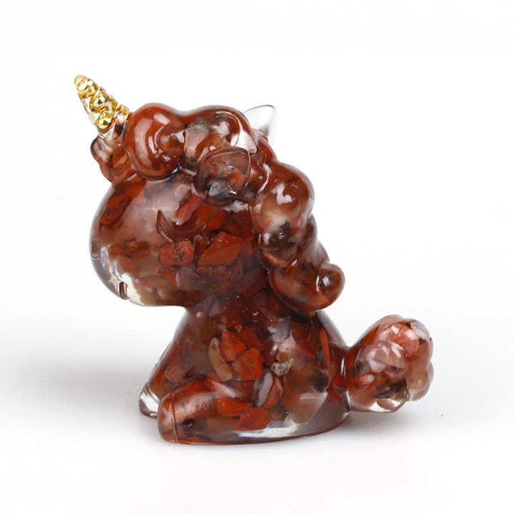 Decoración con piedras preciosas de unicornio de cristal de Olivenorma