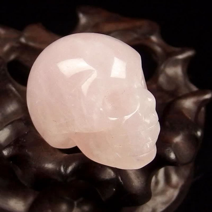 Decoración de Halloween con calavera de cristal natural de Olivenorma