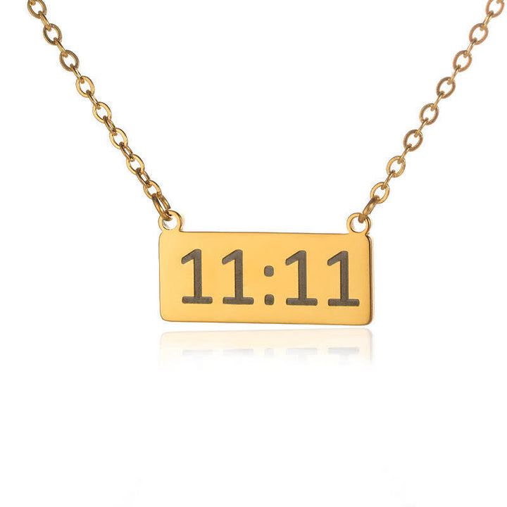 Collar de la suerte con el número angelical 11:11 de Olivenorma