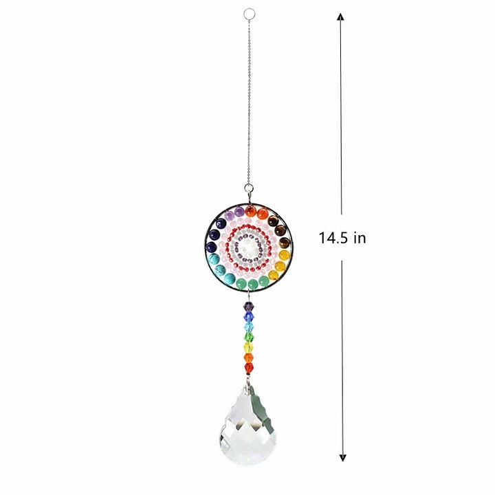 Atrapasol de cristal de Olivenorma, carillón de viento para chakras hecho a mano 