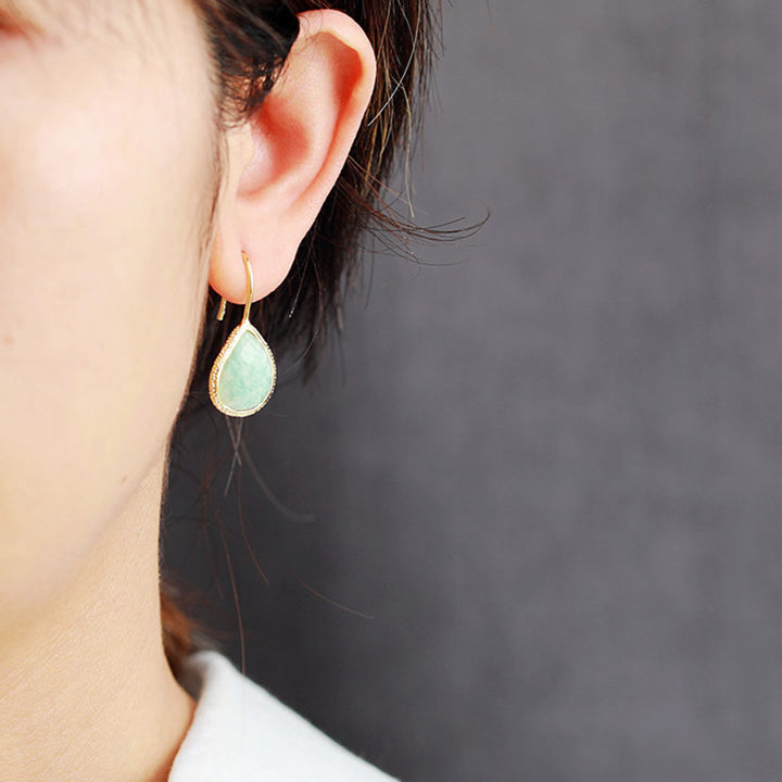 Pendientes elegantes de orgón con lapislázuli y amazonita