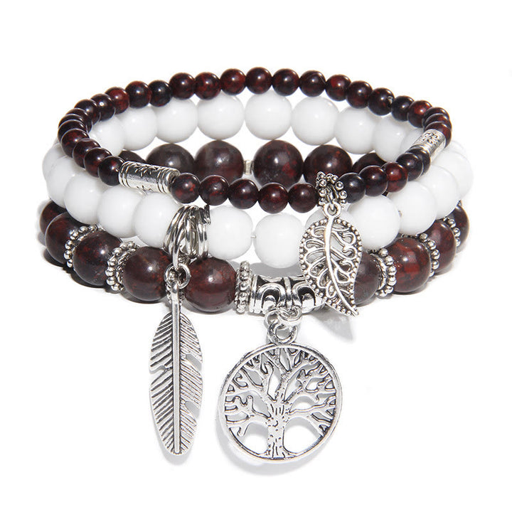Juego de 3 pulseras con el árbol de la vida "Momentos de sanación de la naturaleza" de Olivenorma 
