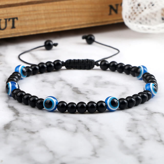 Pulsera de cuentas de ojo de tigre y ojo malvado de Olivenorma 