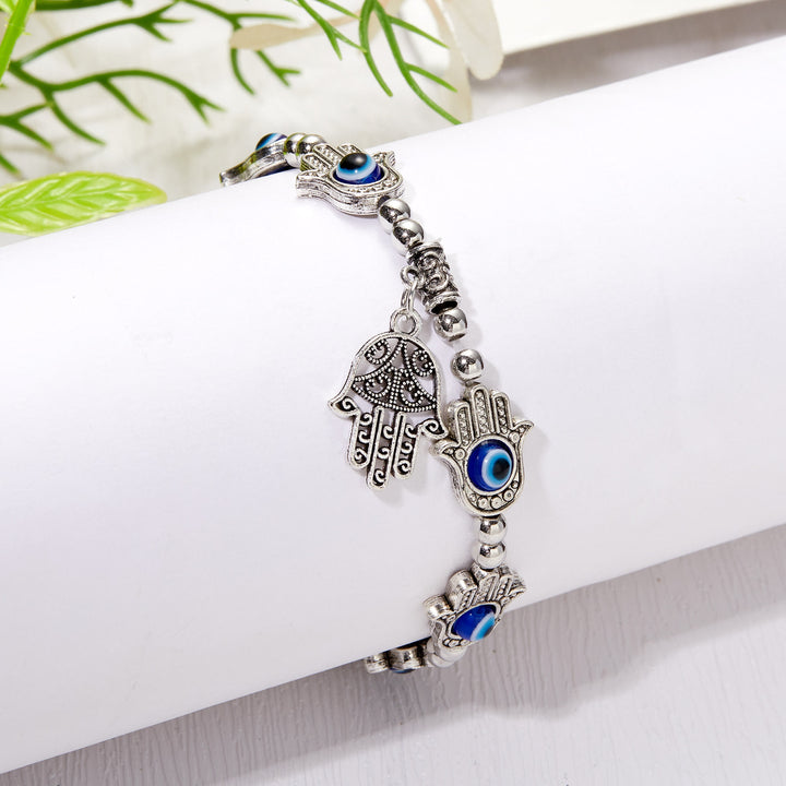 Pulsera de circón epoxi con colgante de ojo turco y ojo malvado de Olivenorma