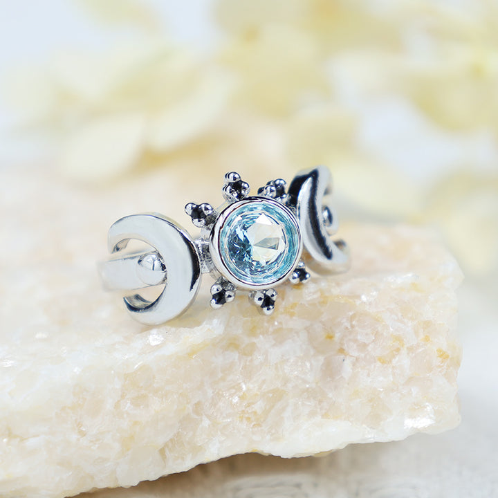 Anillo de la diosa de la luna mística de Olivenorma
