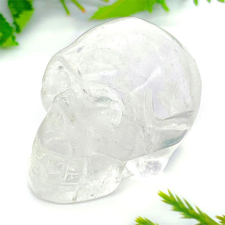 Decoración de Halloween con calavera de cristal natural de Olivenorma