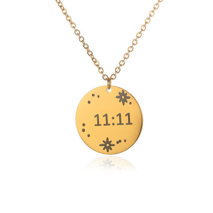 Collar de la suerte con el número angelical 11:11 de Olivenorma