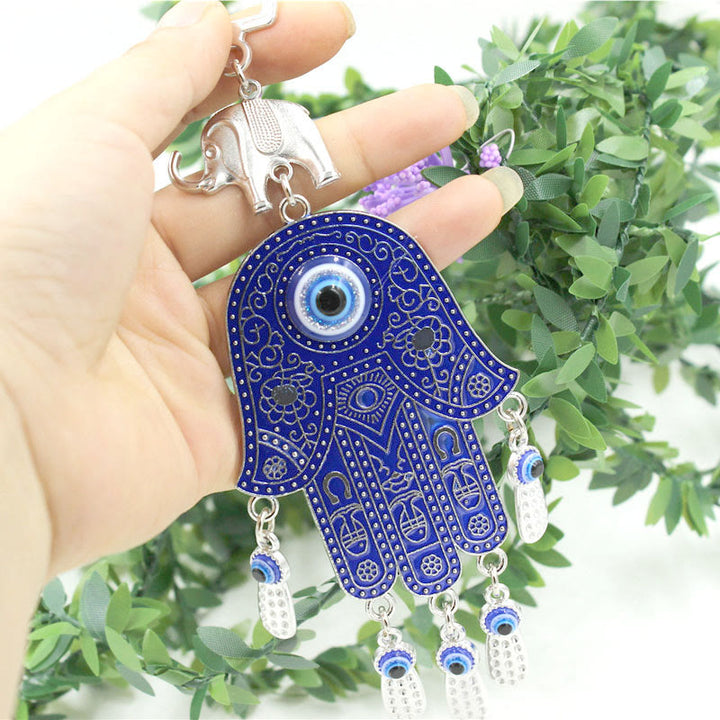 Adorno de pared con hamsa y ojo malvado azul de Olivenorma