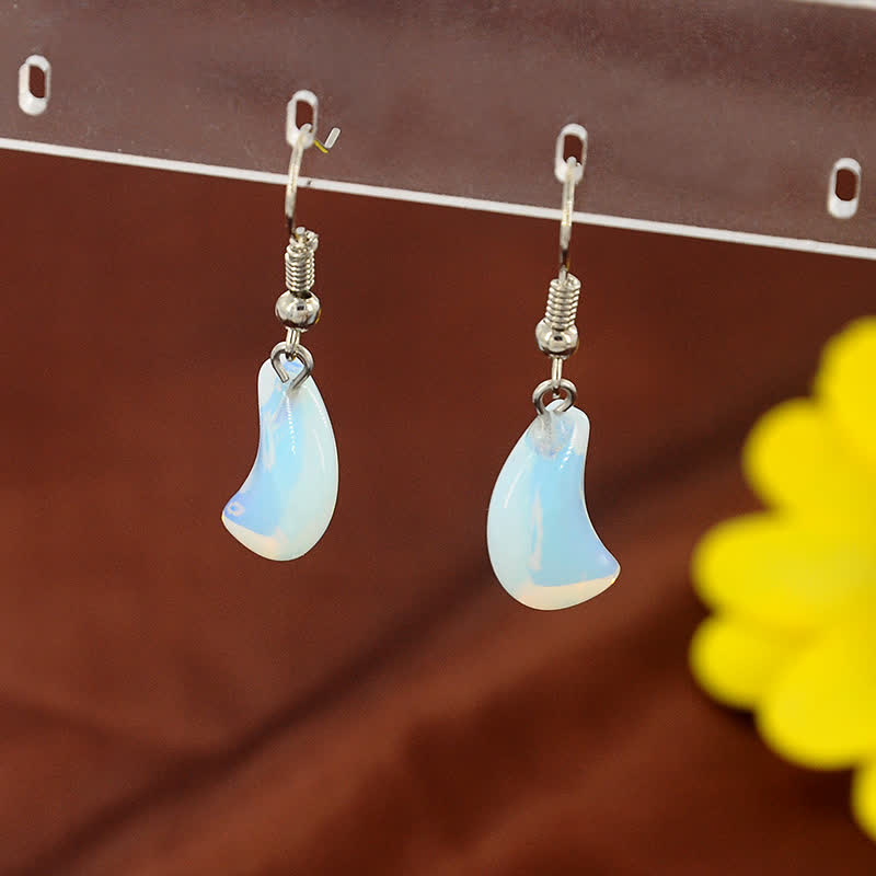 Pendientes de luna Reki de ópalo natural