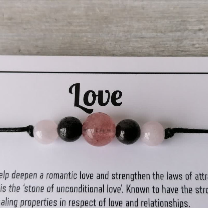 Pulsera de cristal con cuentas curativas mágicas de Olivenorma