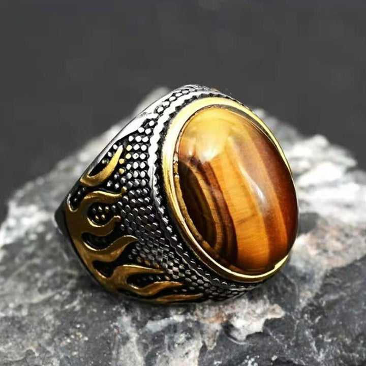 Anillo protector de ojo de tigre de Olivenorma