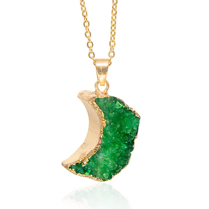 Collar de media luna de cristal natural de Olivenorma 