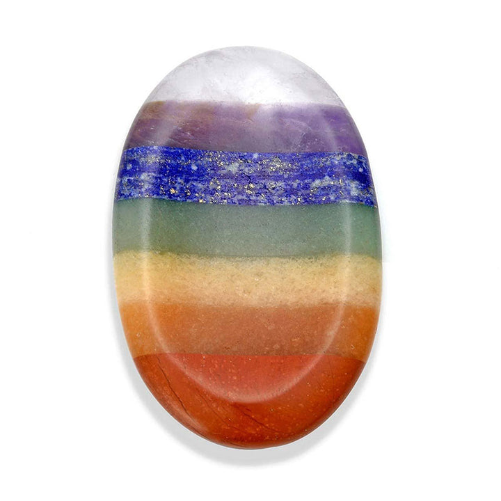 Piedra arcoíris para la preocupación del pulgar en el chakra Olivenorma
