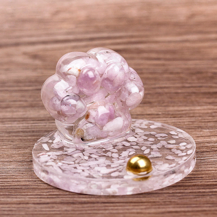Soporte para teléfono móvil con forma de garra de gato de piedra natural epoxi de Olivenorma