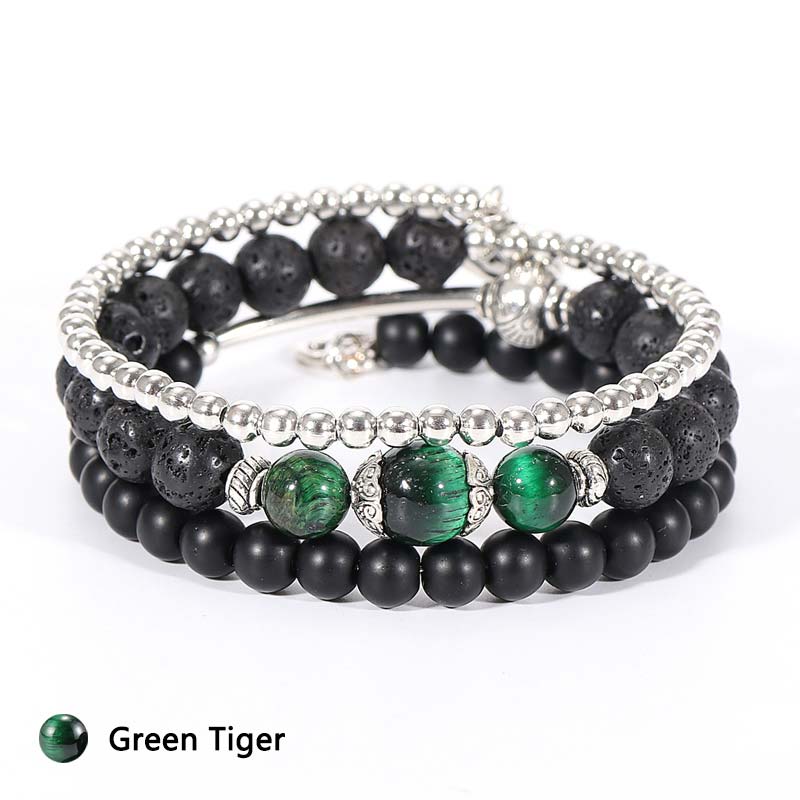 Pulsera de piedra protectora de cristal natural