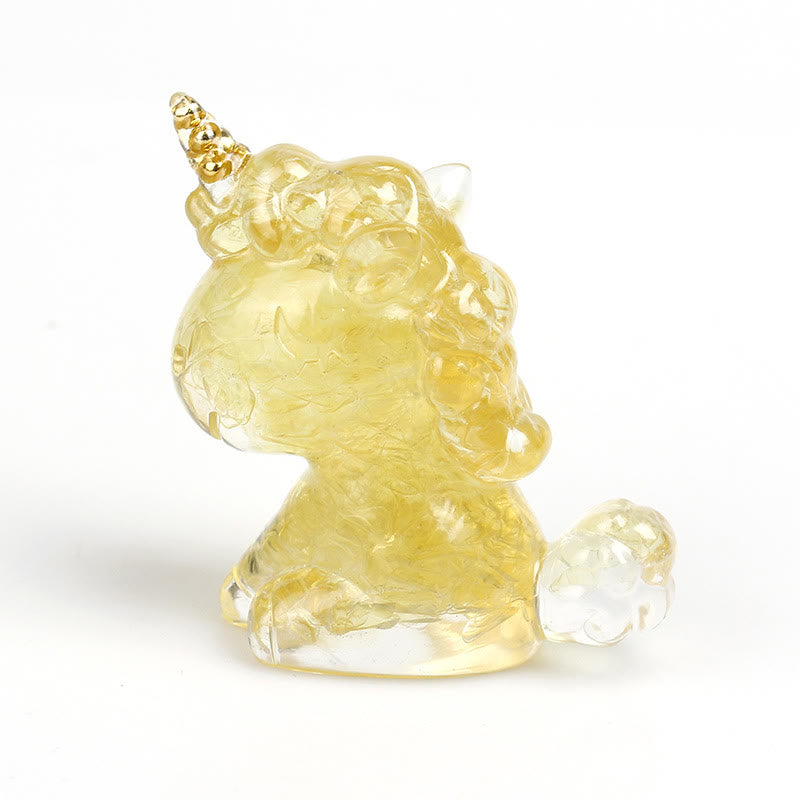 Decoración con piedras preciosas de unicornio de cristal de Olivenorma