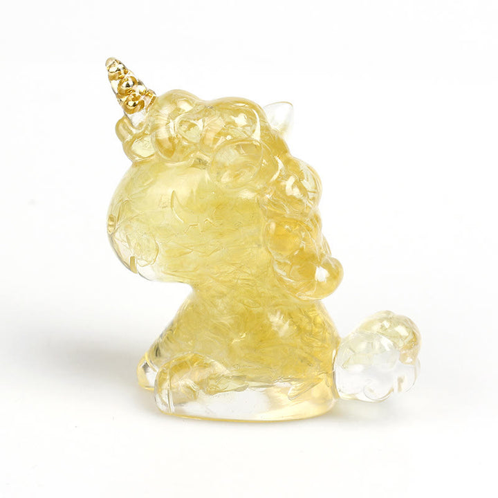 Decoración con piedras preciosas de unicornio de cristal de Olivenorma