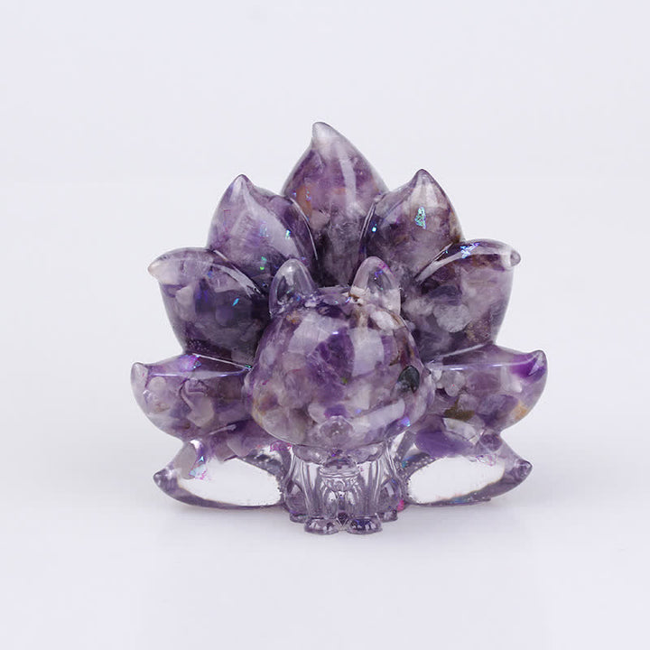 Decoración con piedras preciosas de zorro de cristal natural de Olivenorma
