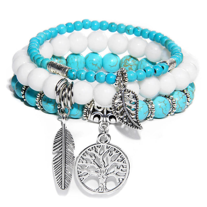 Juego de 3 pulseras con el árbol de la vida "Momentos de sanación de la naturaleza" de Olivenorma 