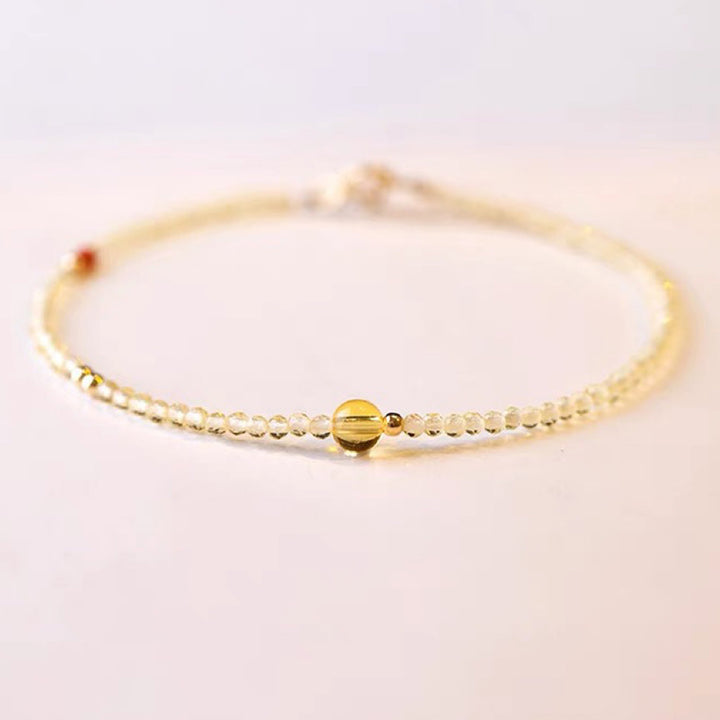 Pulsera de piedras preciosas energéticas de citrino Bright Galaxy