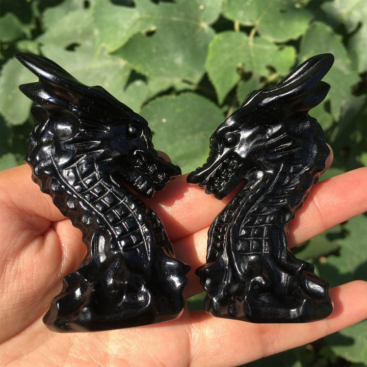 Adorno de piedra de obsidiana yooperlita de Olivenorma con cuernos largos, decoración con piedras preciosas 