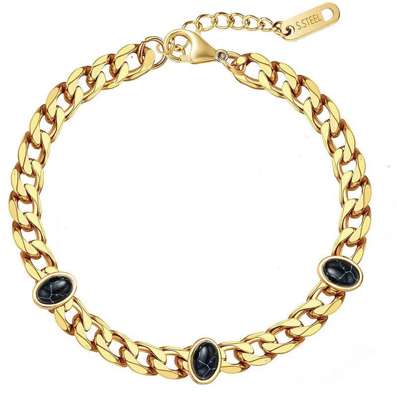 Juego de pulseras apilables con estrellas de turquesa natural de Olivenorma 