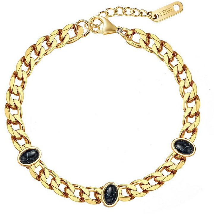 Juego de pulseras apilables con estrellas de turquesa natural de Olivenorma 