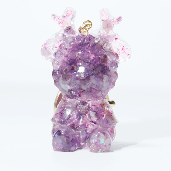Adorno de alce de cristal natural de Olivenorma, decoración con piedras preciosas
