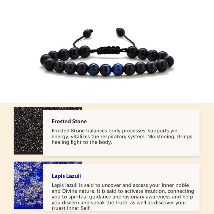 Pulsera curativa con piedra de cristal natural