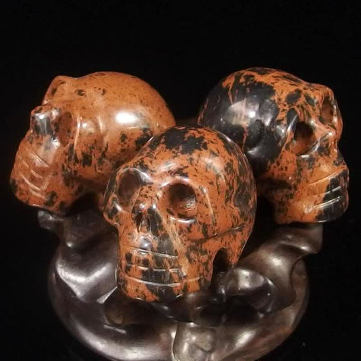 Decoración de Halloween con calavera de cristal natural de Olivenorma