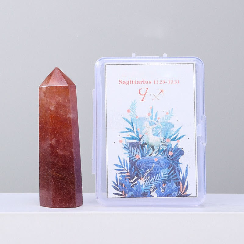 Juego de adornos de doce constelaciones con varitas de cristal natural de Olivenorma