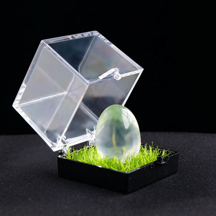 Huevo de cristal con adornos naturales en bruto de Olivenorma